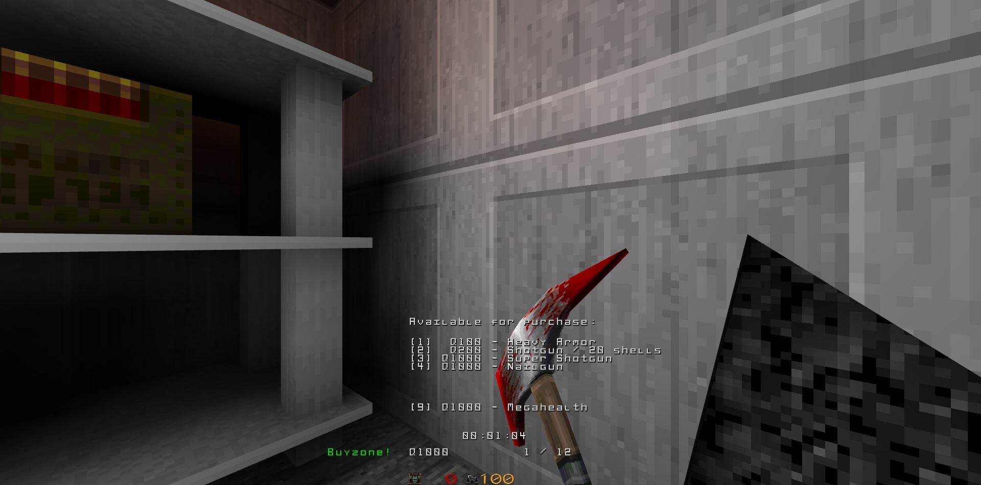 Safe zone with buy menu shown